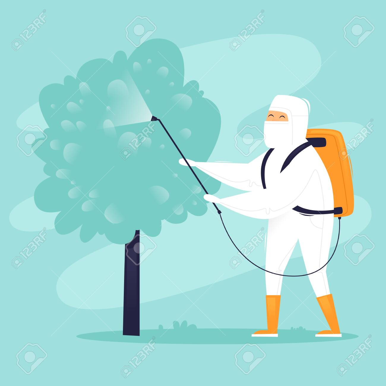 Download Treatment Of Trees From Pests Chemical Treatment Insects Man Royalty Free Cliparts Vectors And Stock Illustration Image 134809799 PSD Mockup Templates