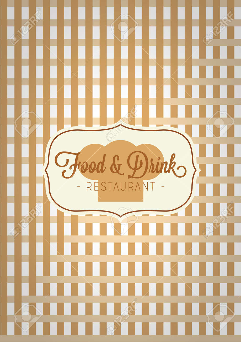 a simple restaurant menu cover design royalty free cliparts vectors