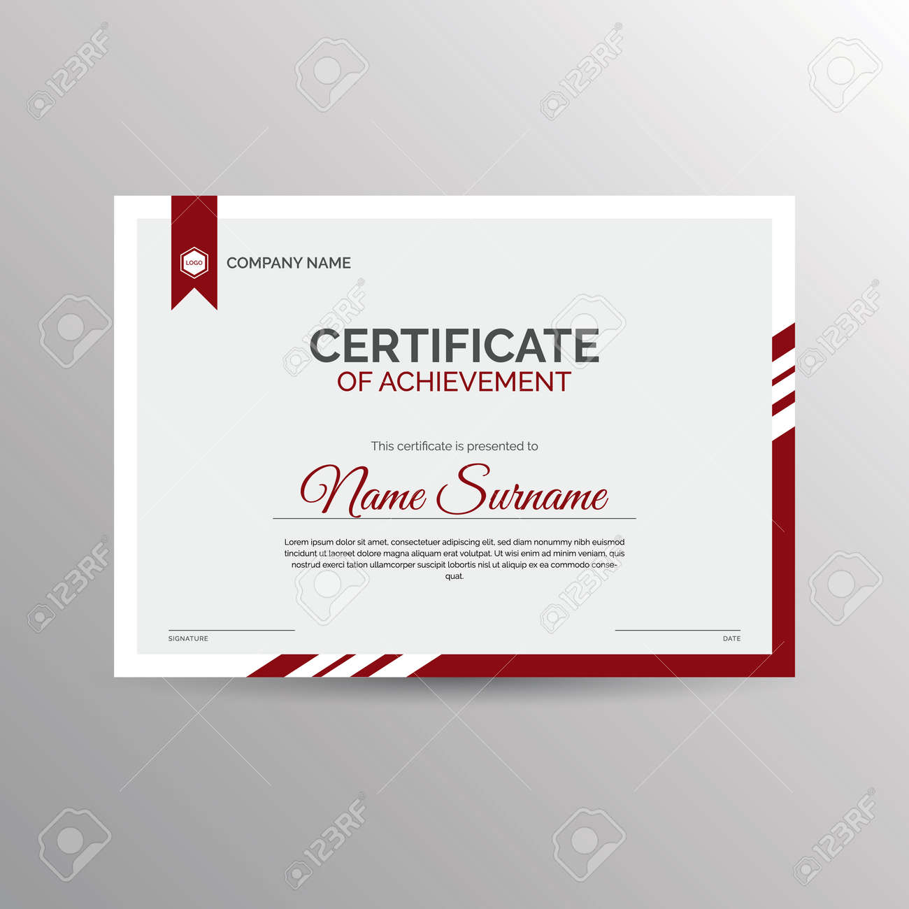 certificate for achievement template