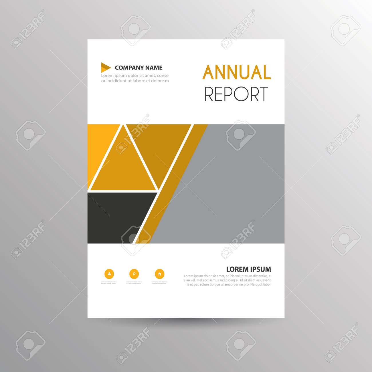 a simple yellow and grey brochure template for business cover simple brochure template