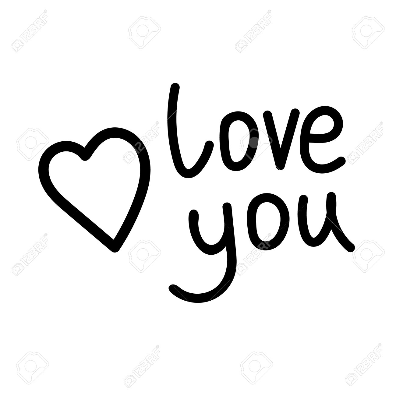 Love you text with heart. Love you - black calligraphy inscription. Love You vector illustration for postcard, greeting card and banner. Valentine's day card. - 161909305 Love you text with heart. Love you - black calligraphy inscription. Love You vector illustration for postcard, greeting card and banner. Valentine's day card. - 161909305