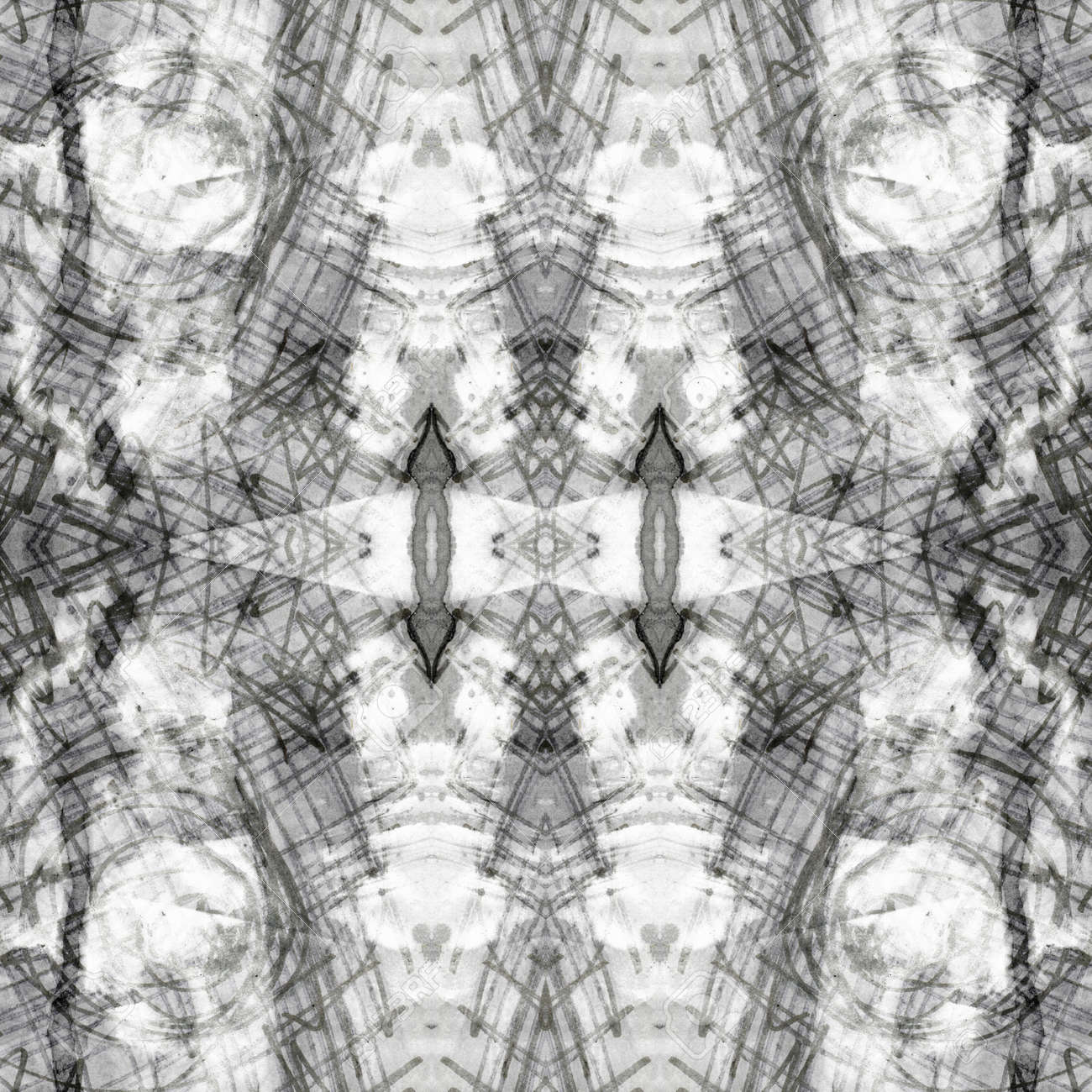 Art nouveau ornamental vintage pattern s 6 monochrome watercolor background in white
