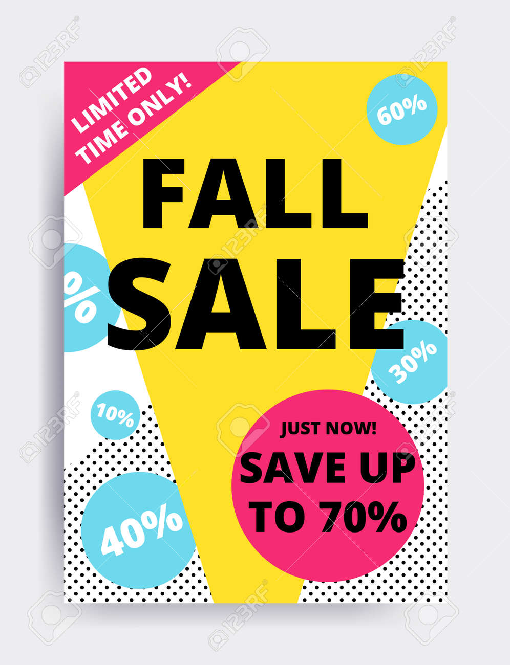 flat design eye catching sale website banner template bright