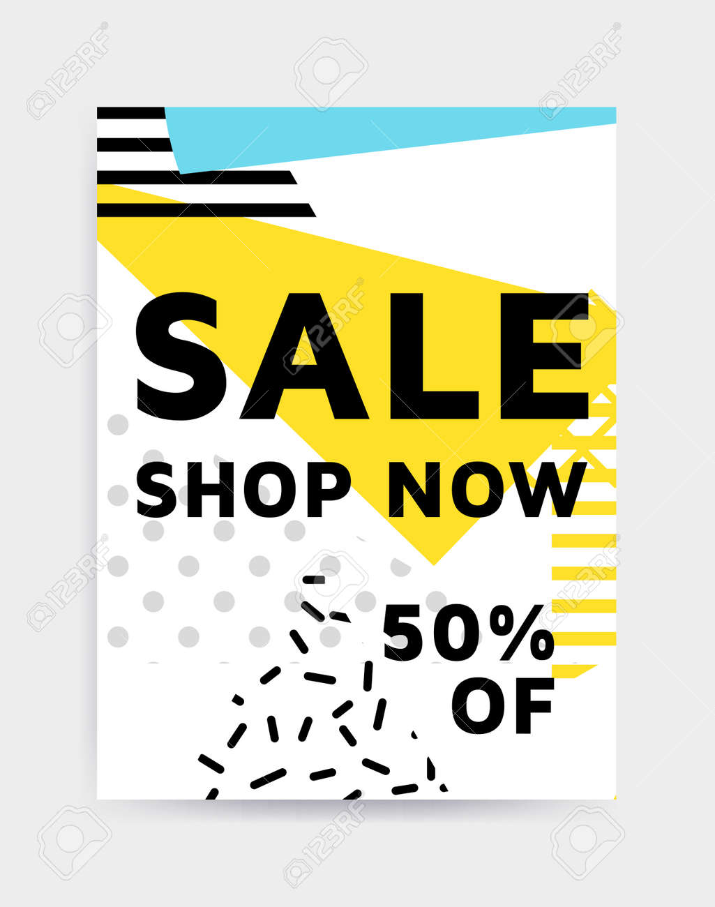 フラットなデザイン目を引く販売ウェブサイト バナー テンプレート 携帯電話のデザイン 広告 販促資料 ソーシャル メディア ポスター メール 明るいカラフルなベクトル イラストを印刷します イエロー ピンク ブルーのイラスト素材 ベクタ Image