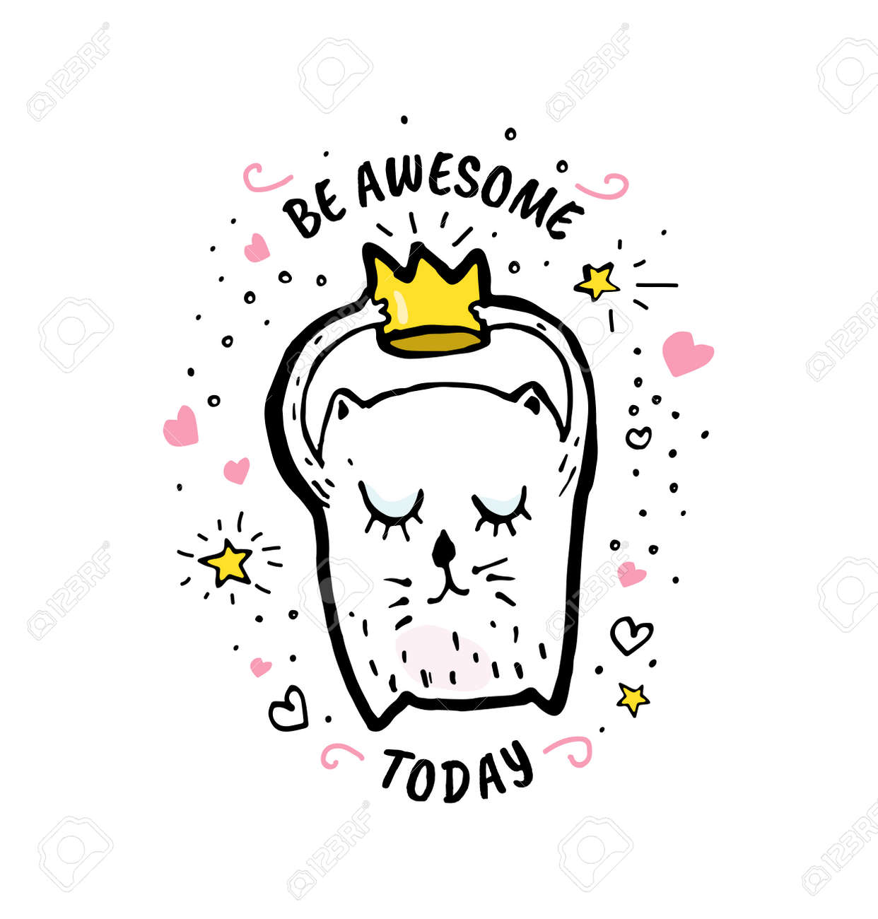 今日は素晴らしいです ベクター漫画スケッチイラストのイラスト素材 ベクタ Image 96392207