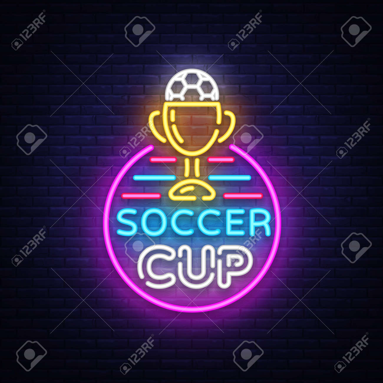 neon soccer