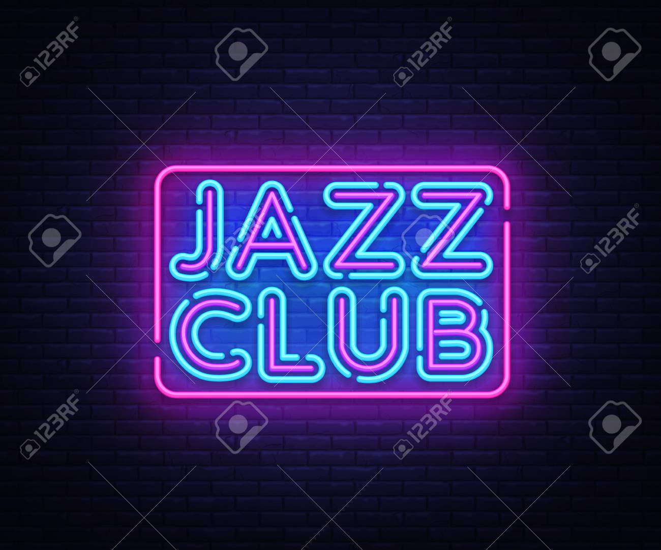 jazz club neon sign vector jazz music design template neon sign