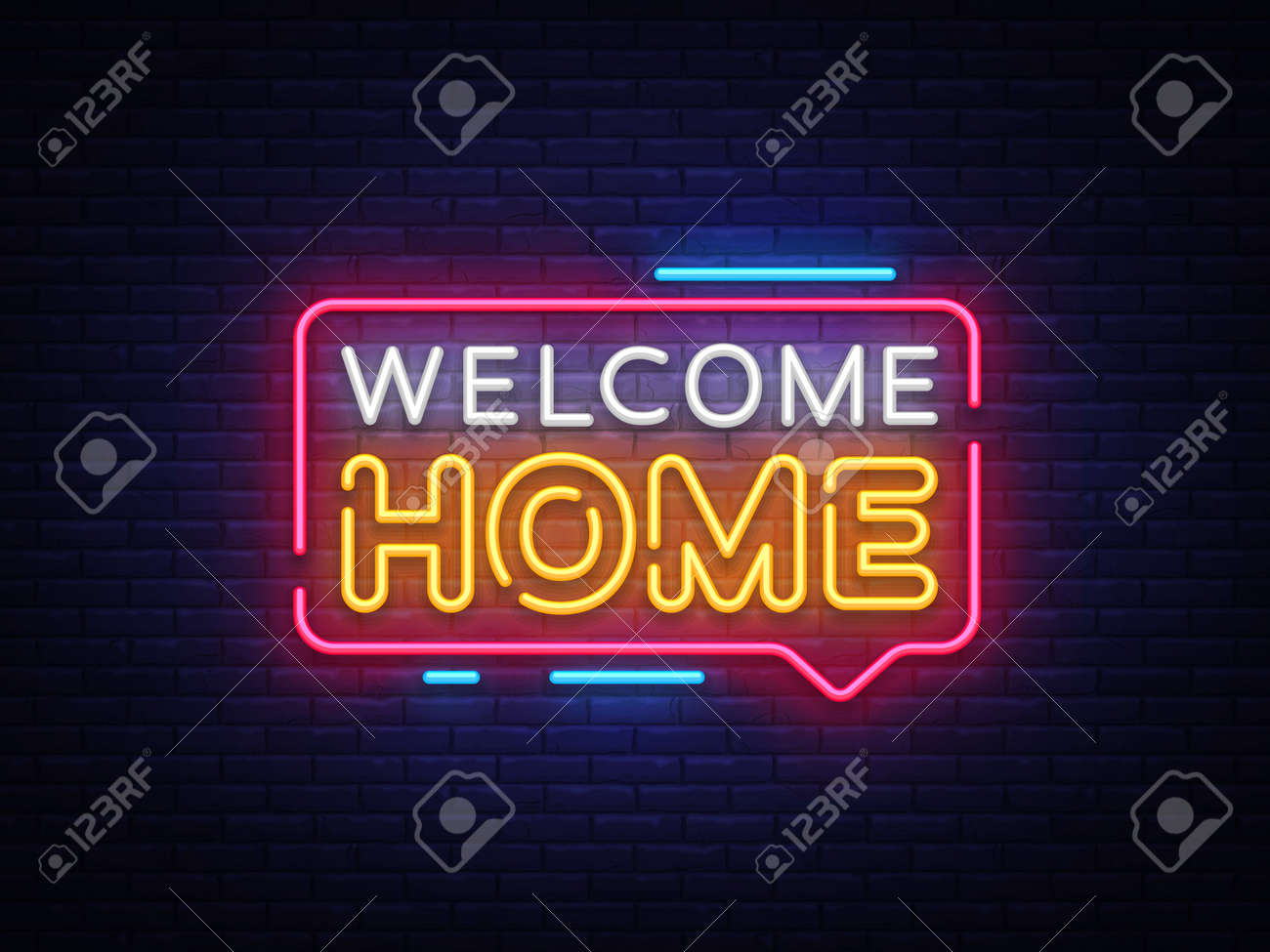 Welcome Home Neon Text Vector. Welcome Home neon sign, design template, modern trend design, night neon signboard, night bright advertising, light banner, light art. Vector illustration. - 109793379 Welcome Home Neon Text Vector. Welcome Home neon sign, design template, modern trend design, night neon signboard, night bright advertising, light banner, light art. Vector illustration. - 109793379
