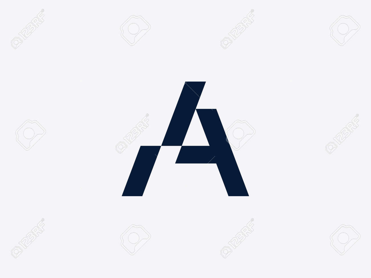 letter a design template alphabet label for branding and identity