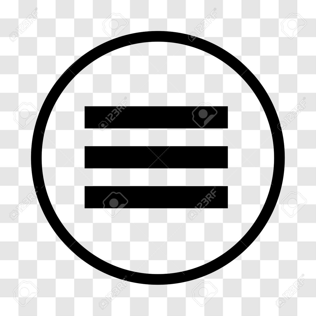 Menu Icon Iconic Symbol Inside A Circle On Transparency Grid Vector Iconic Design Royalty Free Cliparts Vectors And Stock Illustration Image