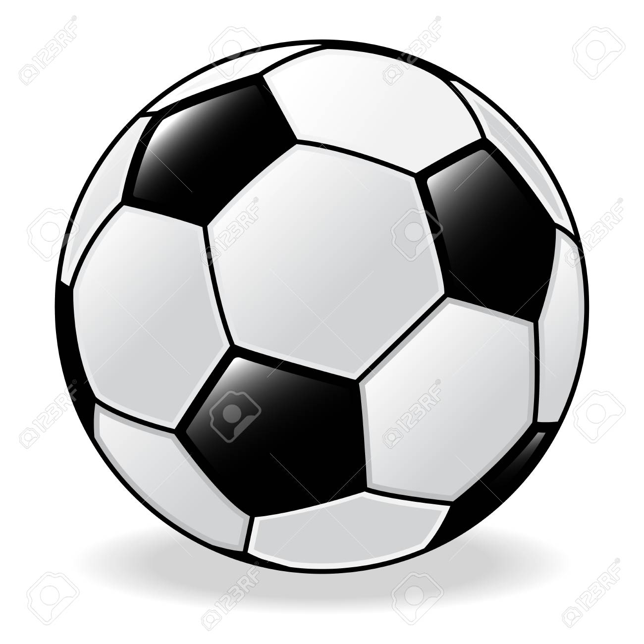 Isole Du Ballon De Football Sur Fond Blanc Clip Art Libres De Droits Vecteurs Et Illustration Image