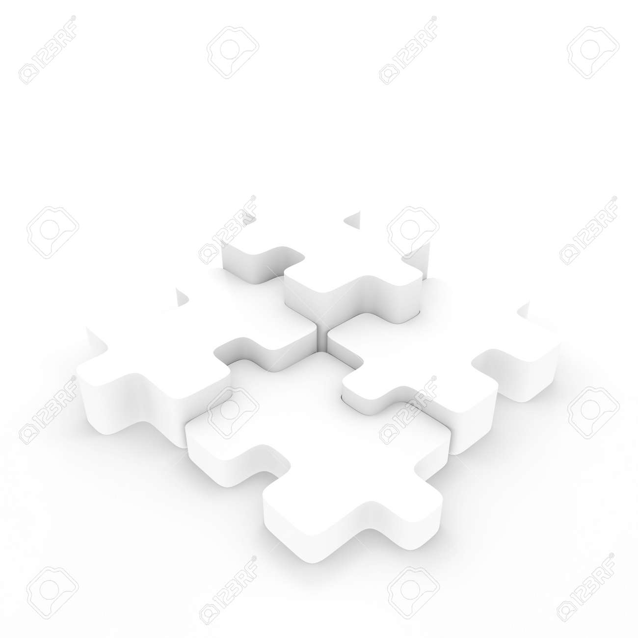 four connecting puzzle pieces stock photo picture and royalty free