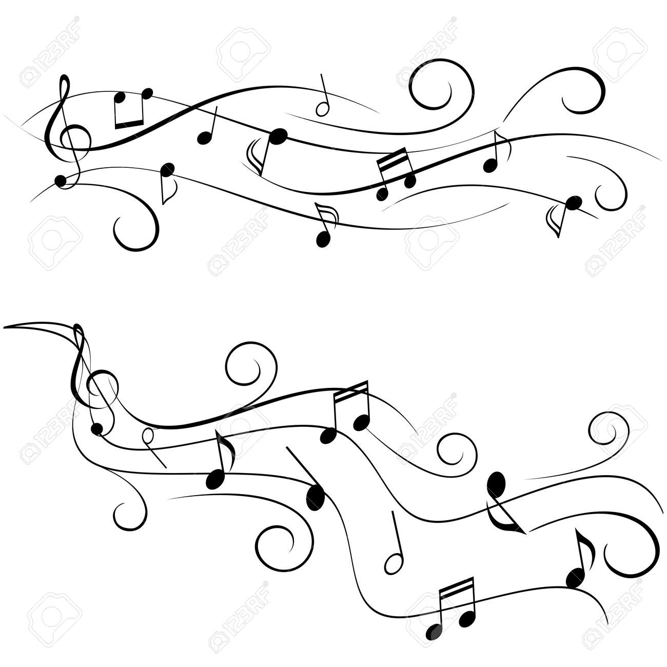 staff music notes