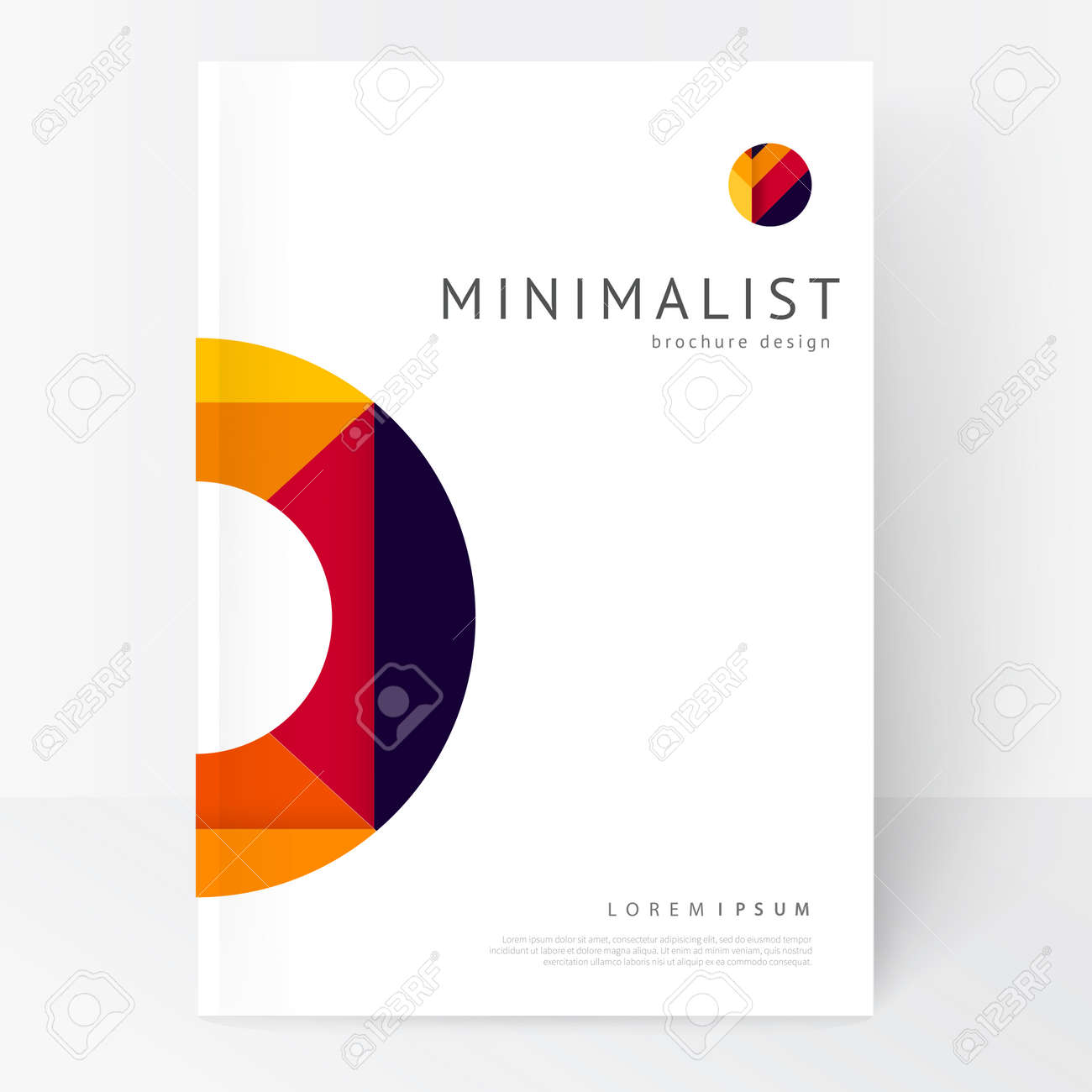 Minimalistic white brochure template. Book design creative concept cover for catalog, report, brochure. abstract geometric background. - 65425731 Minimalistic white brochure template. Book design creative concept cover for catalog, report, brochure. abstract geometric background. - 65425731