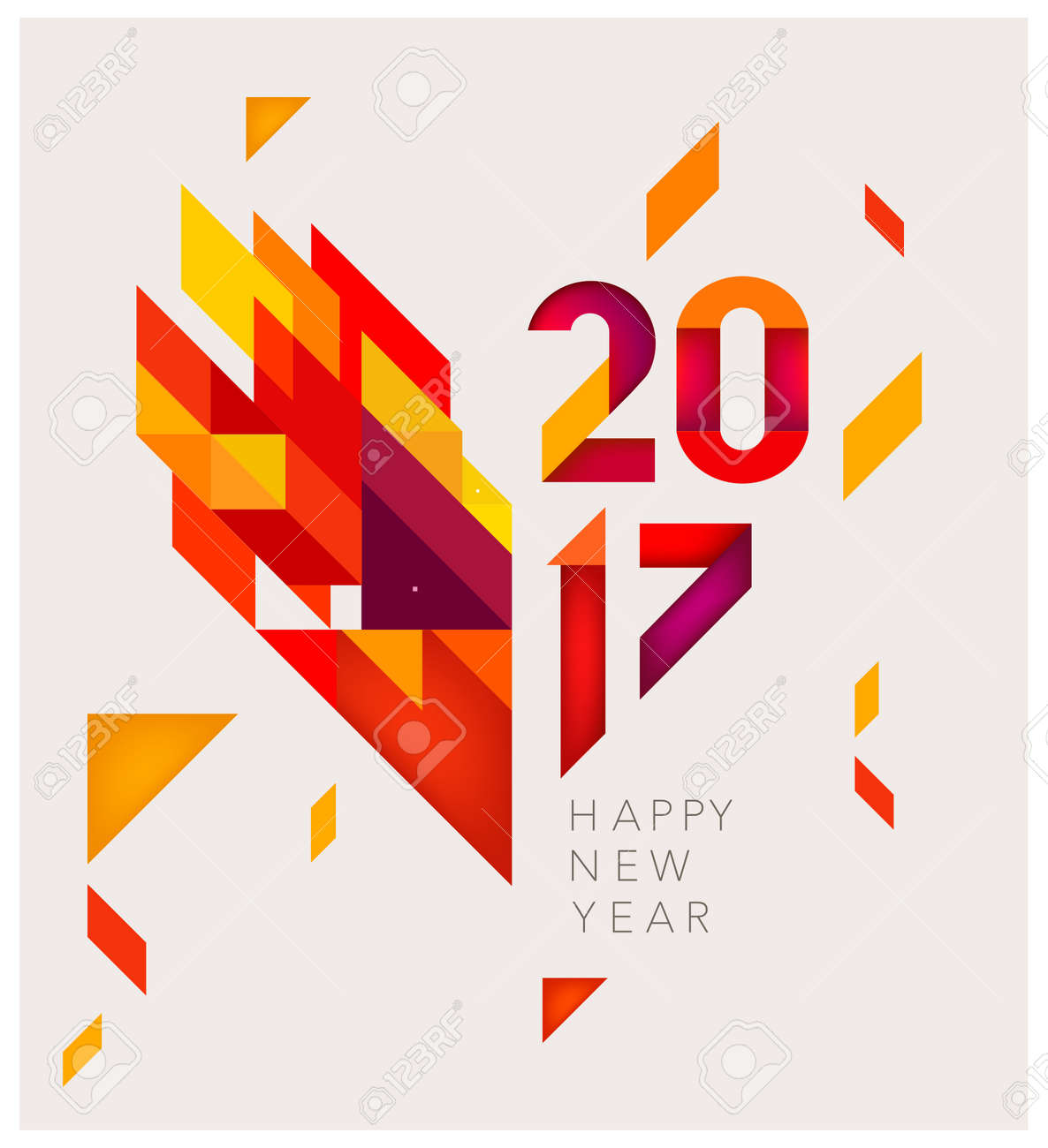 Minimalistic Vector abstract background. Red and yellow geometric shapes. New Year 2017. To design a calendar, postcards, flyers and other Christmas products. EPS 10 - 68882467 Minimalistic Vector abstract background. Red and yellow geometric shapes. New Year 2017. To design a calendar, postcards, flyers and other Christmas products. EPS 10 - 68882467