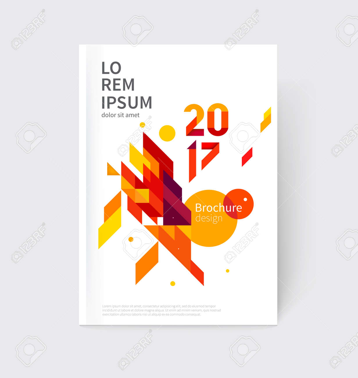 Weiss Modernen Business Broschure Prospekt Flyer Cover Vorlage Zusammenfassung Diagonal Hintergrund Roten Und Gelben Linien Und Dreiecke Lizenzfreie Fotos Bilder Und Stock Fotografie Image 69442712