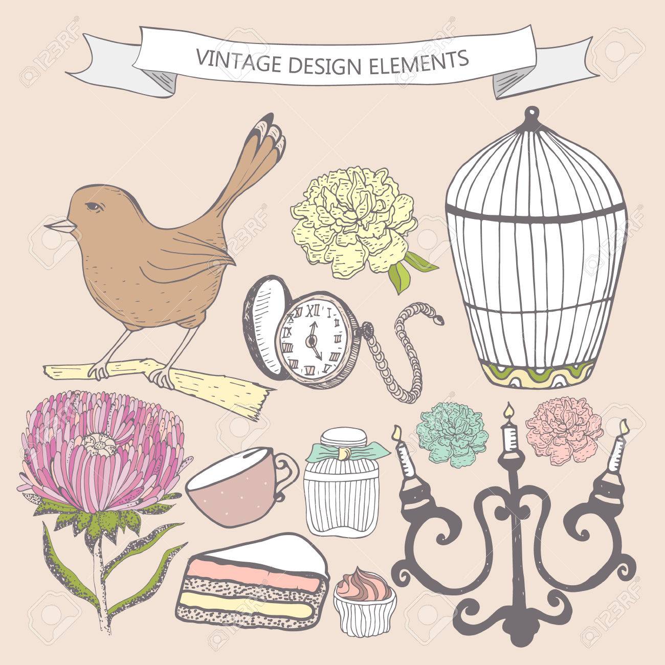 Mariage De Cru Cage à Oiseaux Vintage Gâteau 1987456