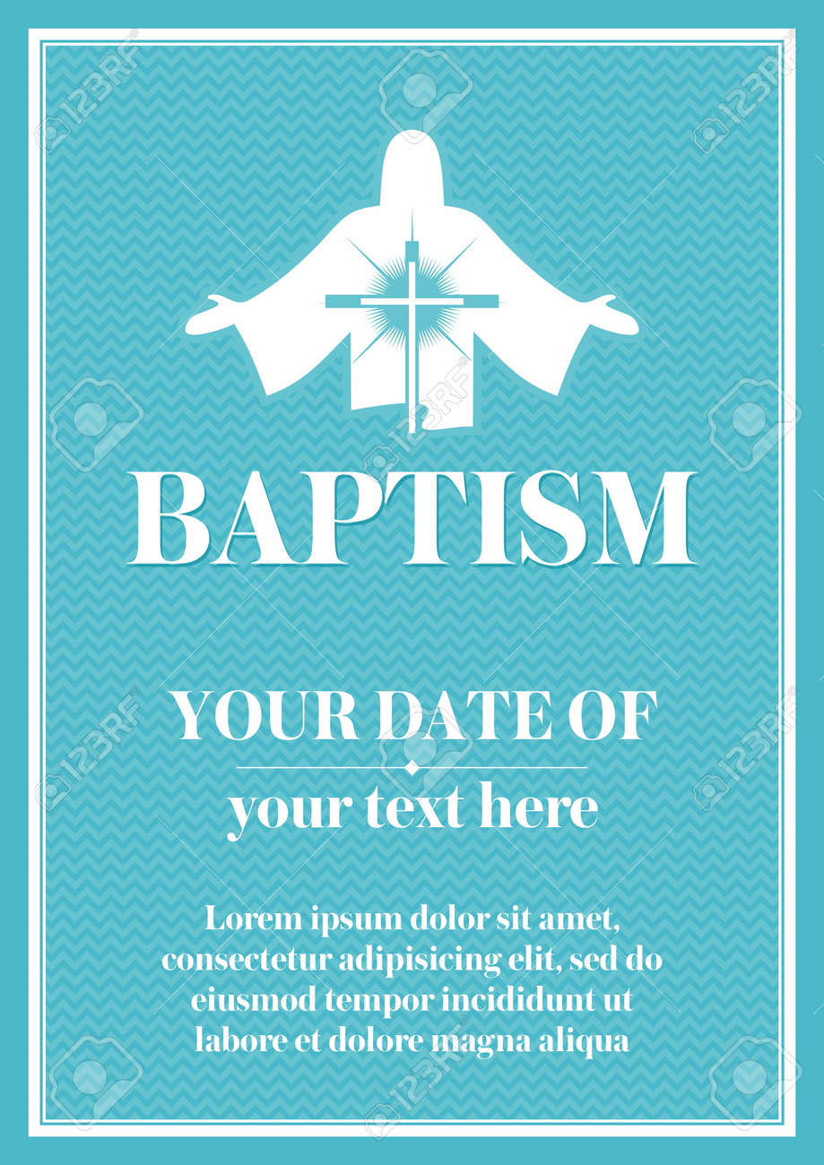 postcard christian baptism invitation congratulation certificate