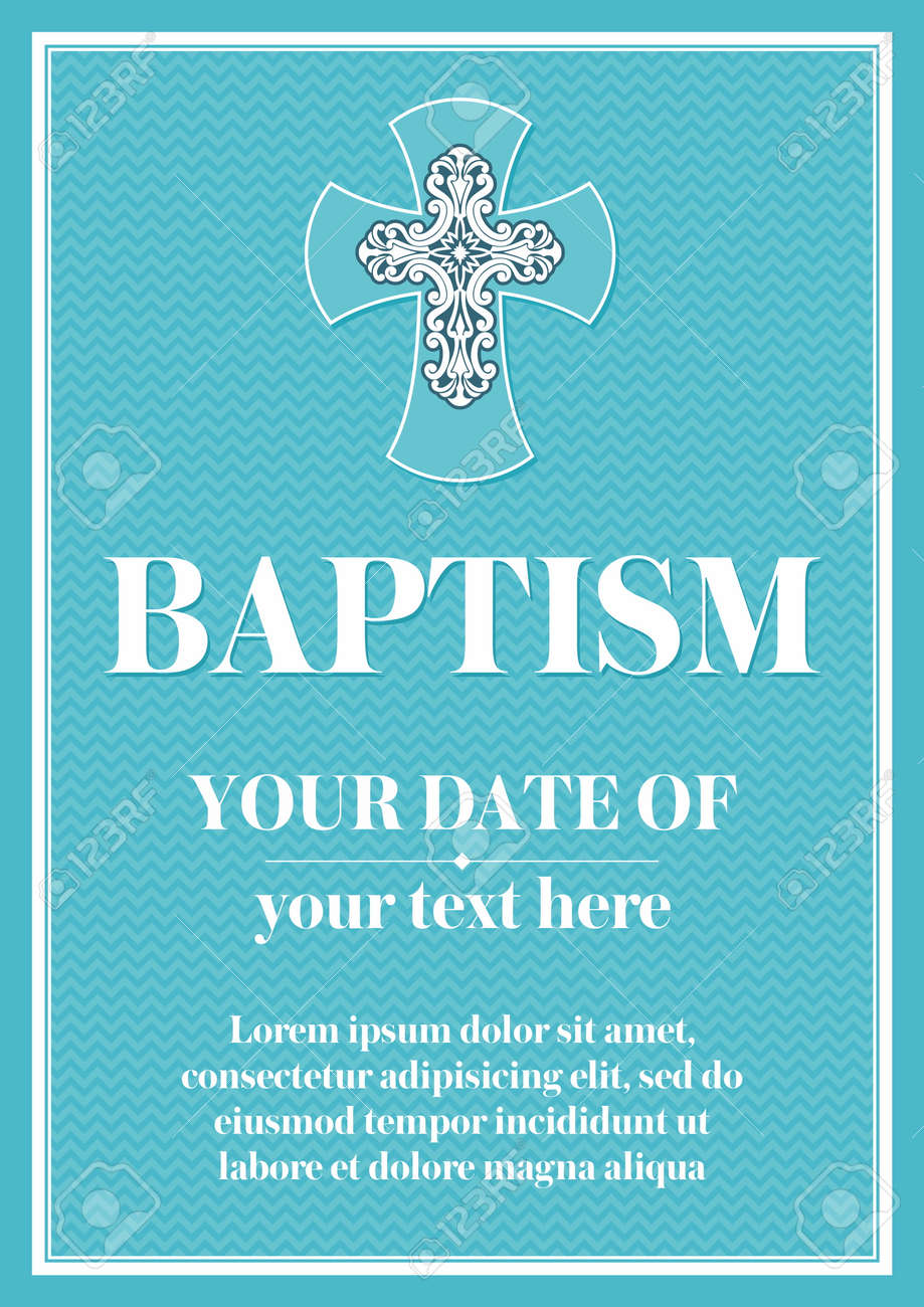 postcard christian baptism invitation congratulation certificate