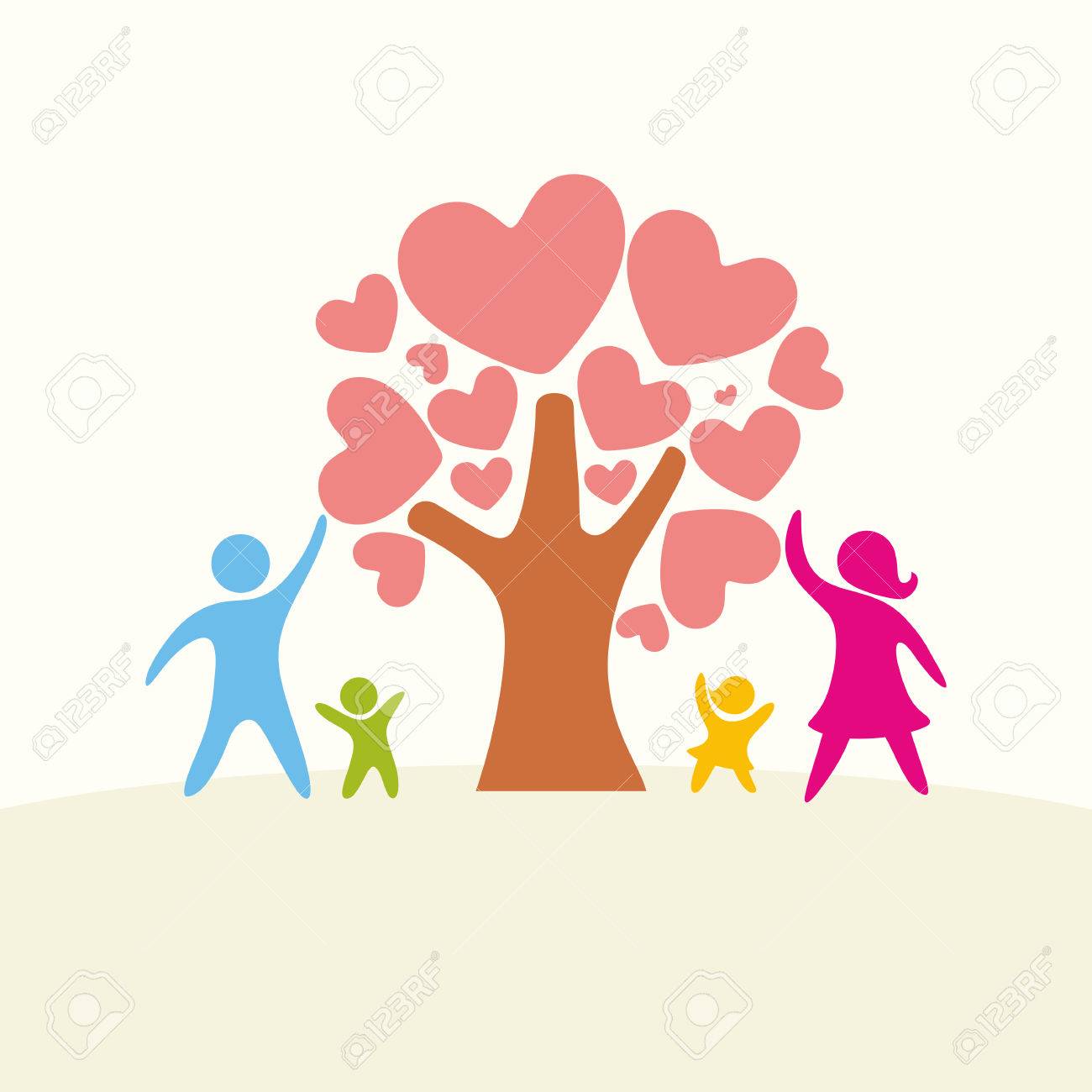 A Happy Family. Multicolored Figures, Loving Family Members. Parents: Mom,  Dad, Kids. Logo, Icon, Sign. Royalty Free SVG, Cliparts, Vectors, and Stock  Illustration. Image 57377458., image size:1300x1300