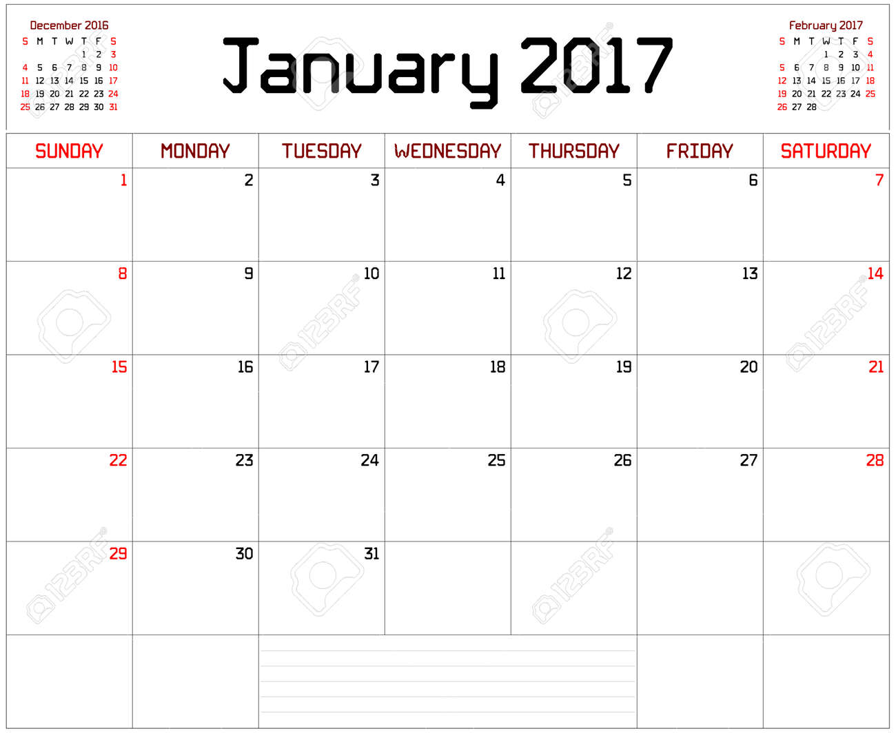 year 2017 january planner a monthly planner calendar for january custom yearly planner