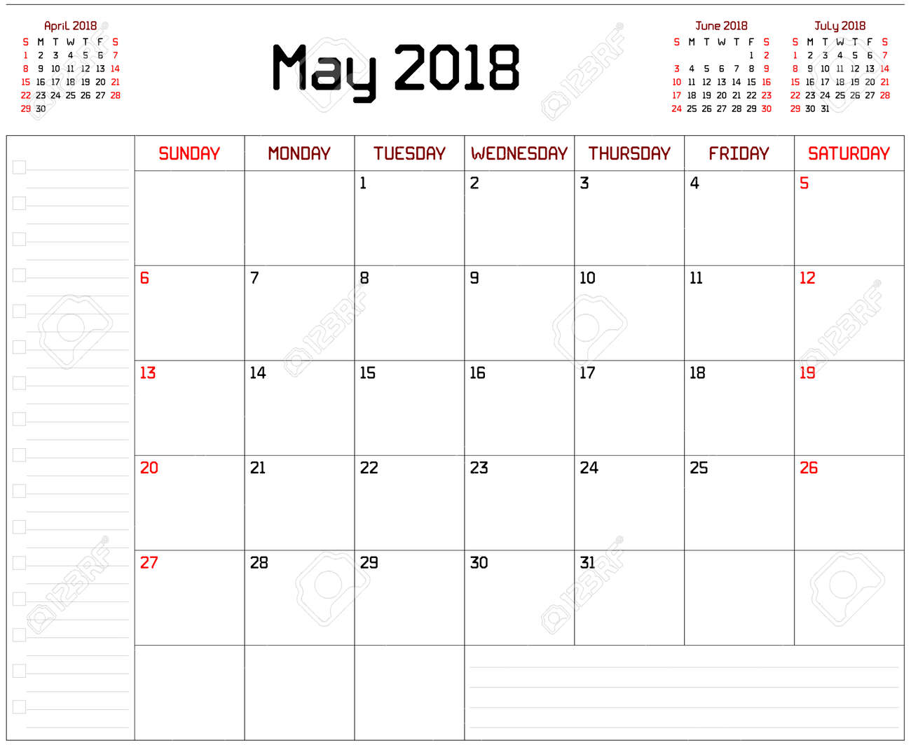 year 2018 may planner a monthly planner calendar for may 2018