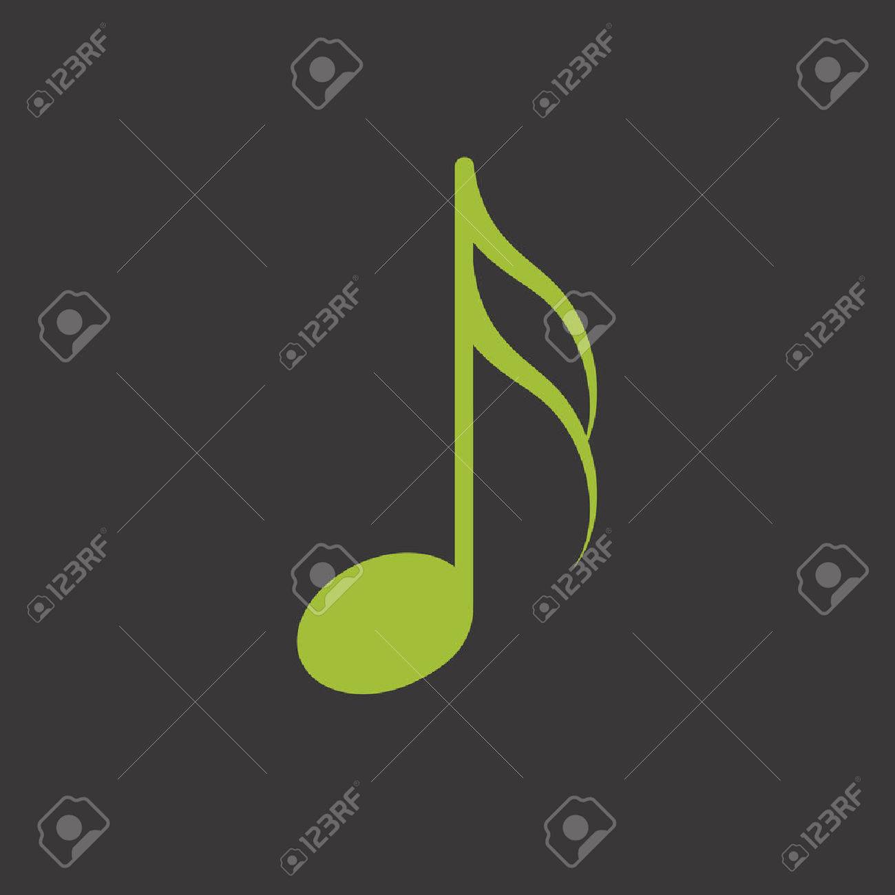 Verde De La Música Icono De Nota Del Vector Ilustraciones svg, vectoriales,  clip art vectorizado libre de derechos. Image 59688811, image size:1300x1300