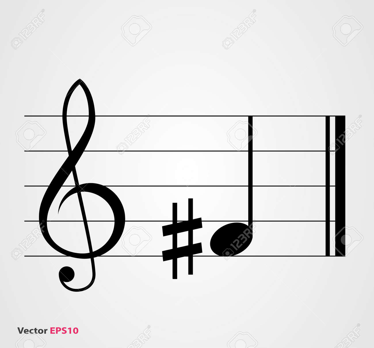 treble clef and staff