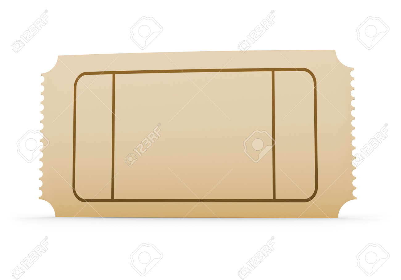 blank concert ticket isolated on white stock photo picture and