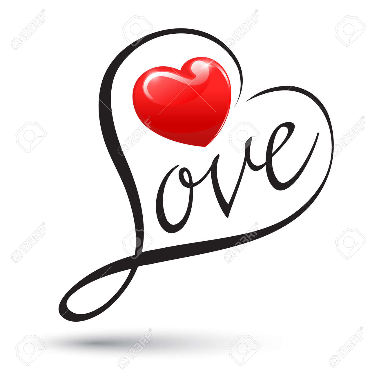 Vettoriale Amore Con La Tipografia Cuore Amore Calligrafia Illustrazione Vettoriale Puo Usare Elemento Per Il Concetto Di Amore Su Matrimonio E San Valentino Image 36364303