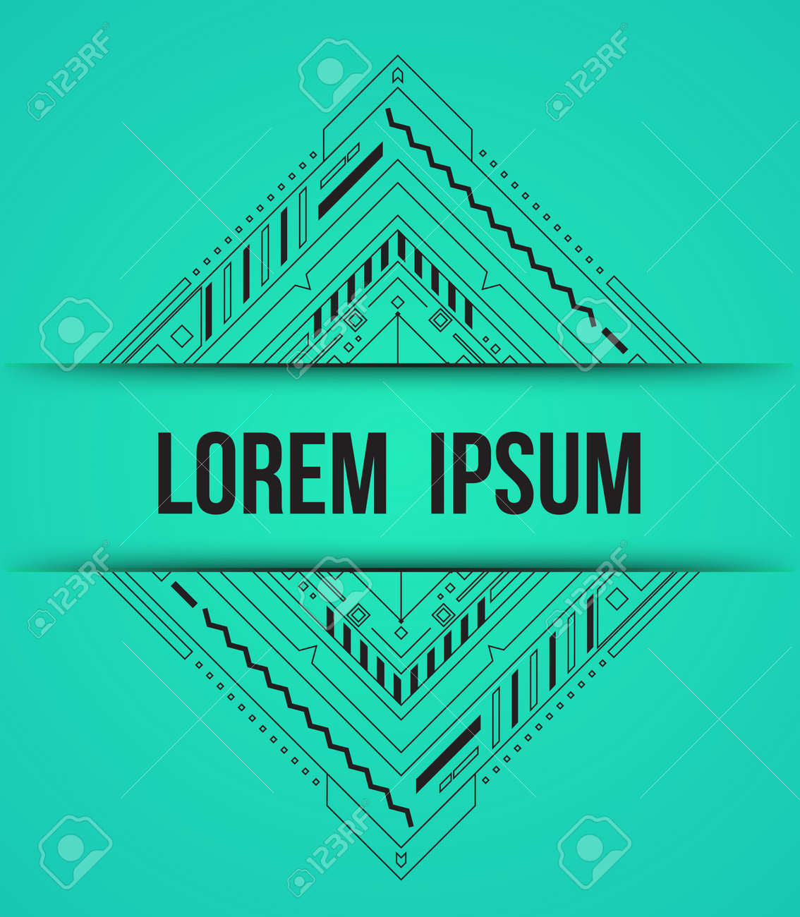 vector abstract line banner header divider ornamental frame