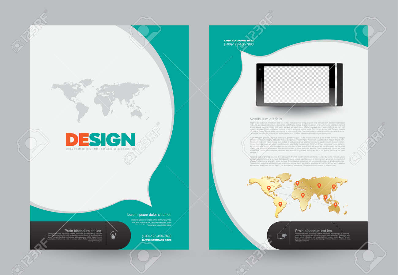 cover annual report leaflet brochure flyer template a4 size design
