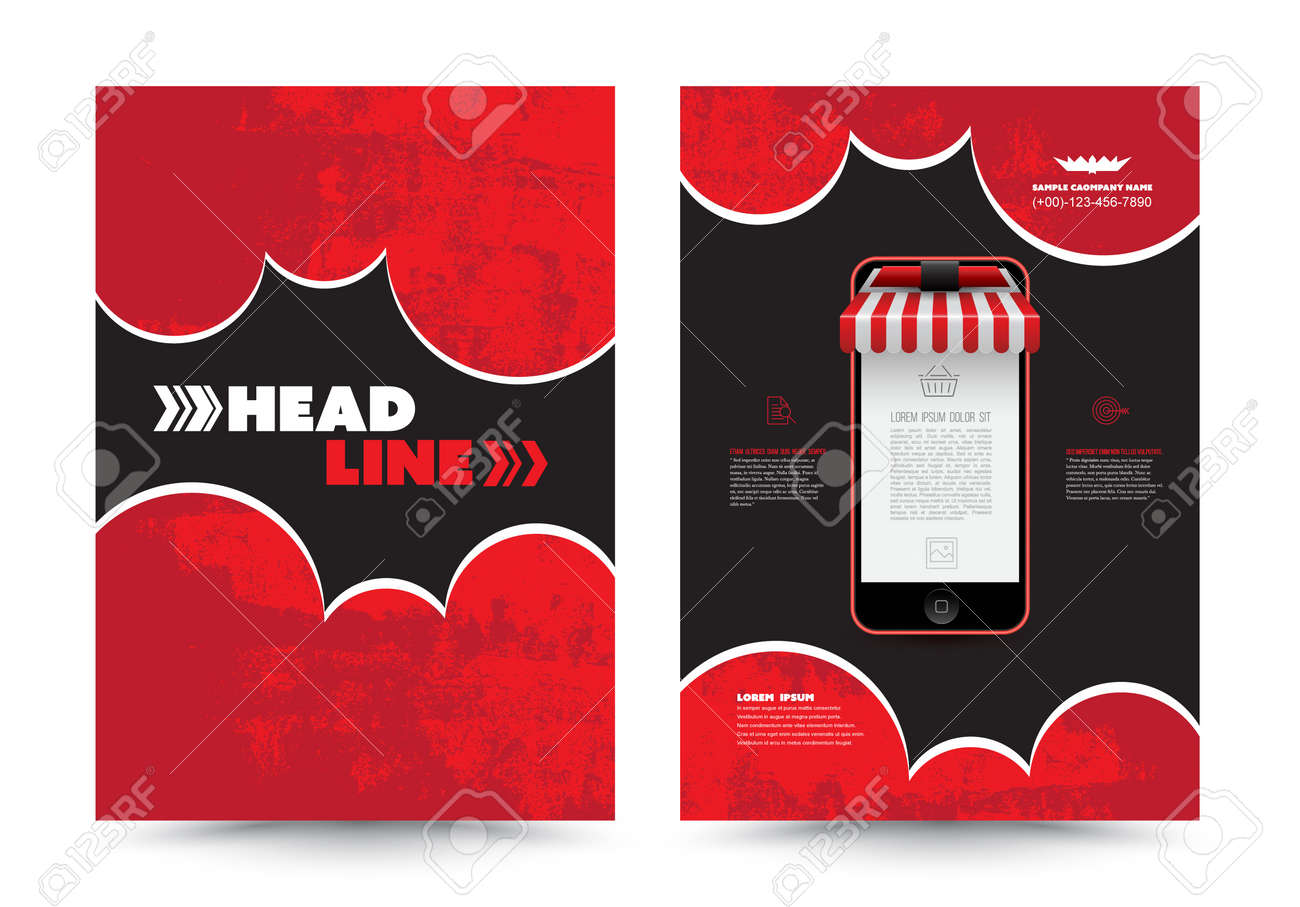 Cover Annual Report Leaflet Brochure Flyer Template A22 Size Design Within Mobile Book Report Template