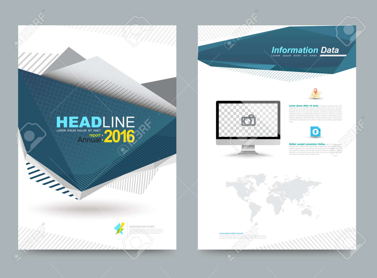 cover annual report leaflet brochure flyer template a4 size design