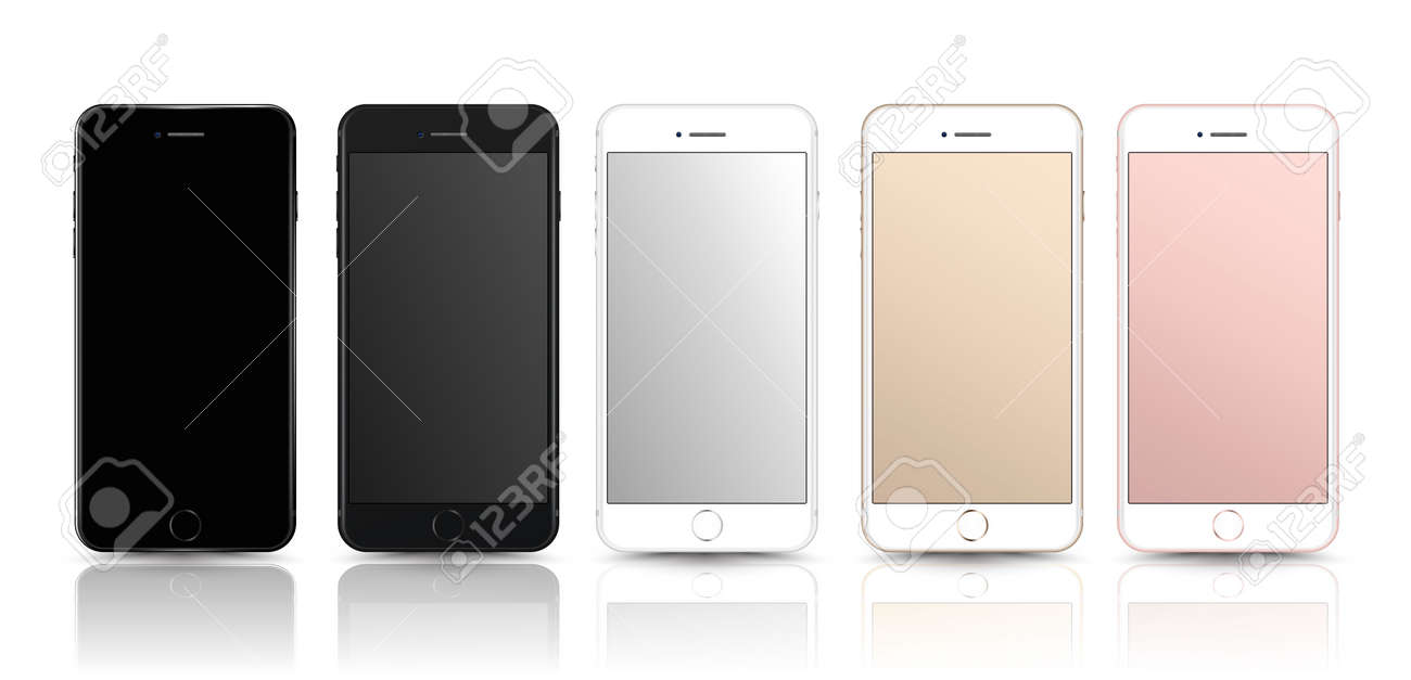 New realistic mobile phone smartphone collection mockups with blank screen isolated on white background. Vector illustration. for printing and web element, Game and application mockup. - 63594434 New realistic mobile phone smartphone collection mockups with blank screen isolated on white background. Vector illustration. for printing and web element, Game and application mockup. - 63594434