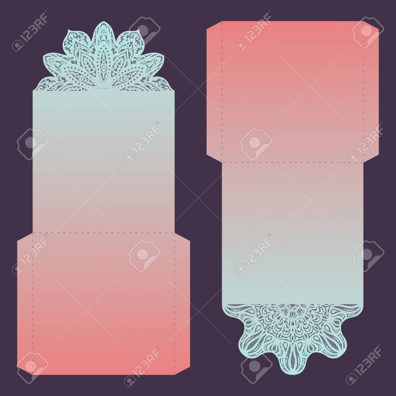 paper lace envelope template mock up for laser cutting vector a1 envelope template