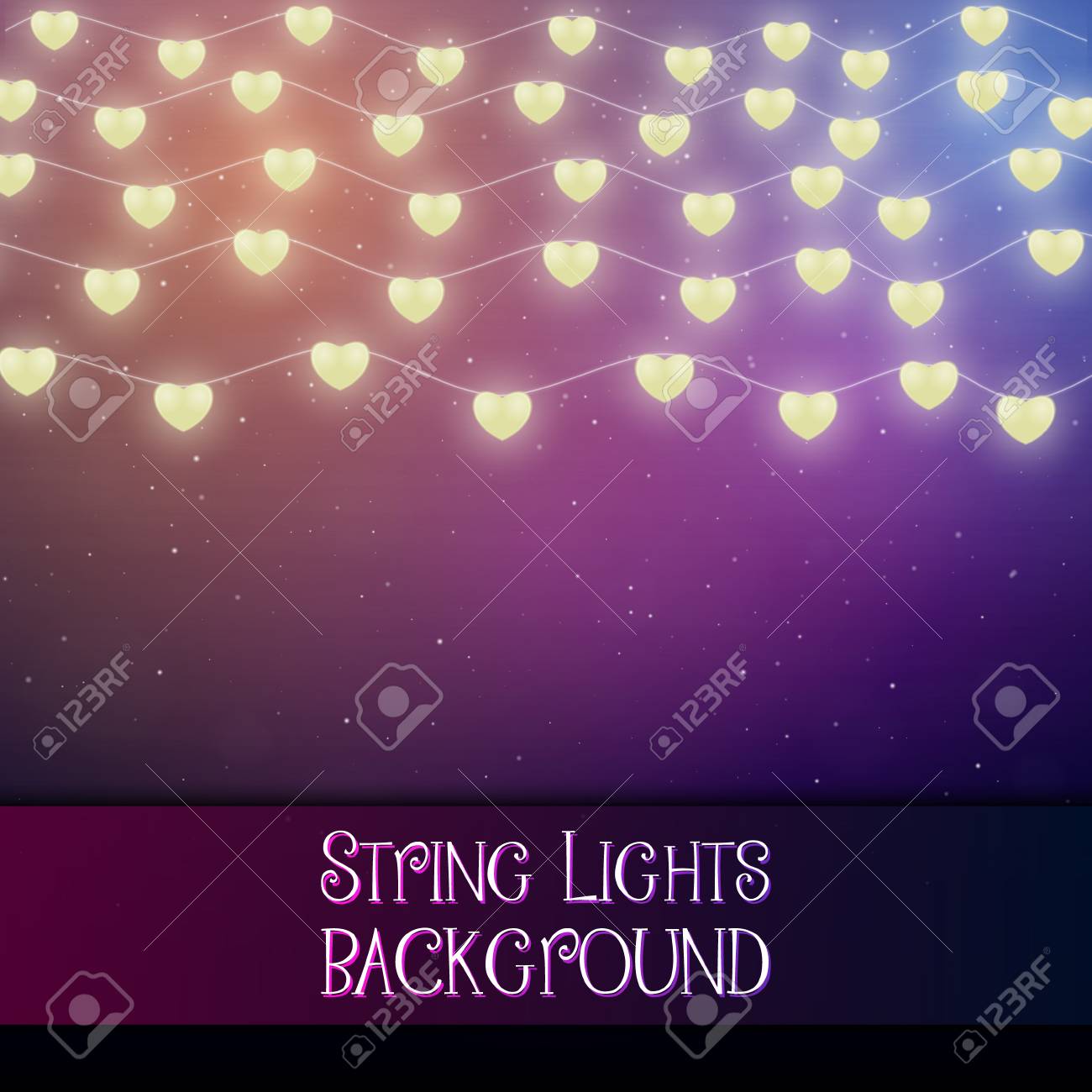 Dark background with decorative string lights. Bright shining light bulbs garlands - 114806868 Dark background with decorative string lights. Bright shining light bulbs garlands - 114806868