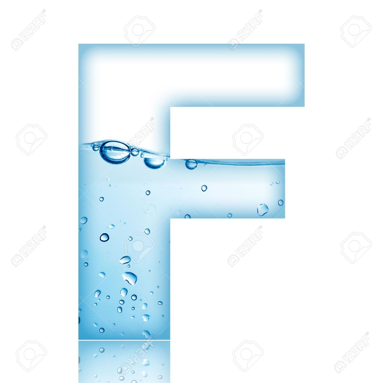 Water And Water Bubble Alphabet Letter With Reflection Letter F Banco de  Imagens Royalty Free, Ilustrações, Imagens e Banco de Imagens. Image  20407783., image size:1300x1300