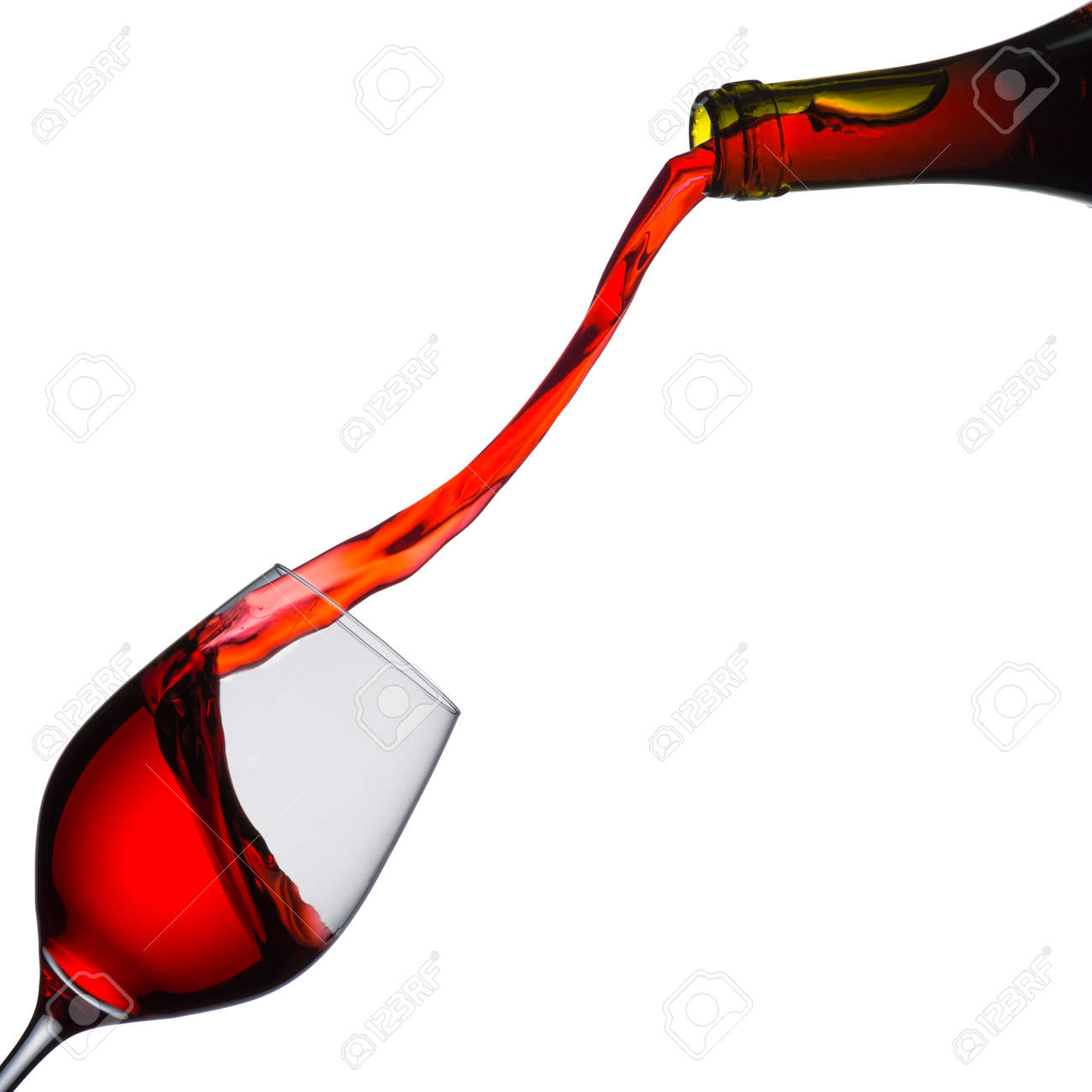 Red Wine Pour From Bottle To Glass Stock Photo Picture And
