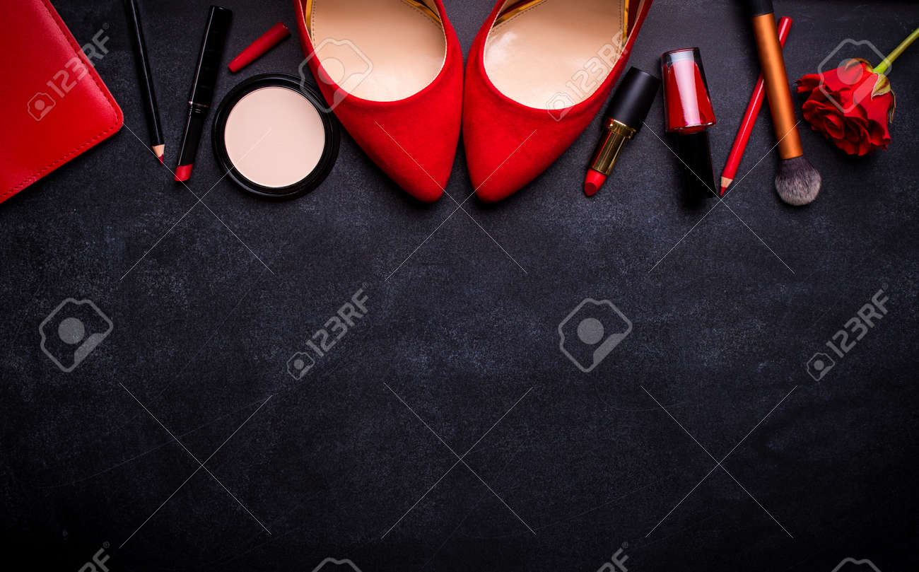 beauty cosmetic black background