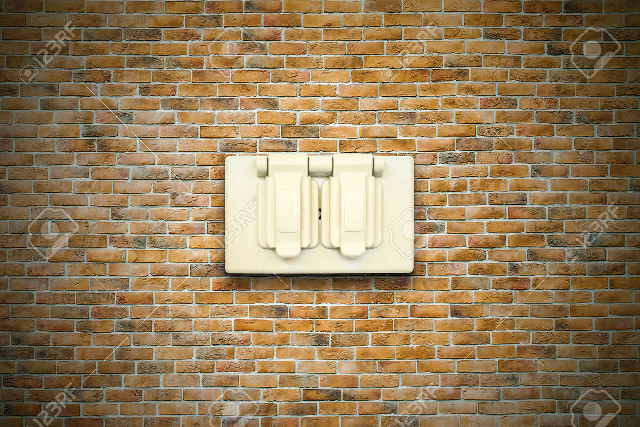 外部電源コンセント 背景 の写真素材 画像素材 Image