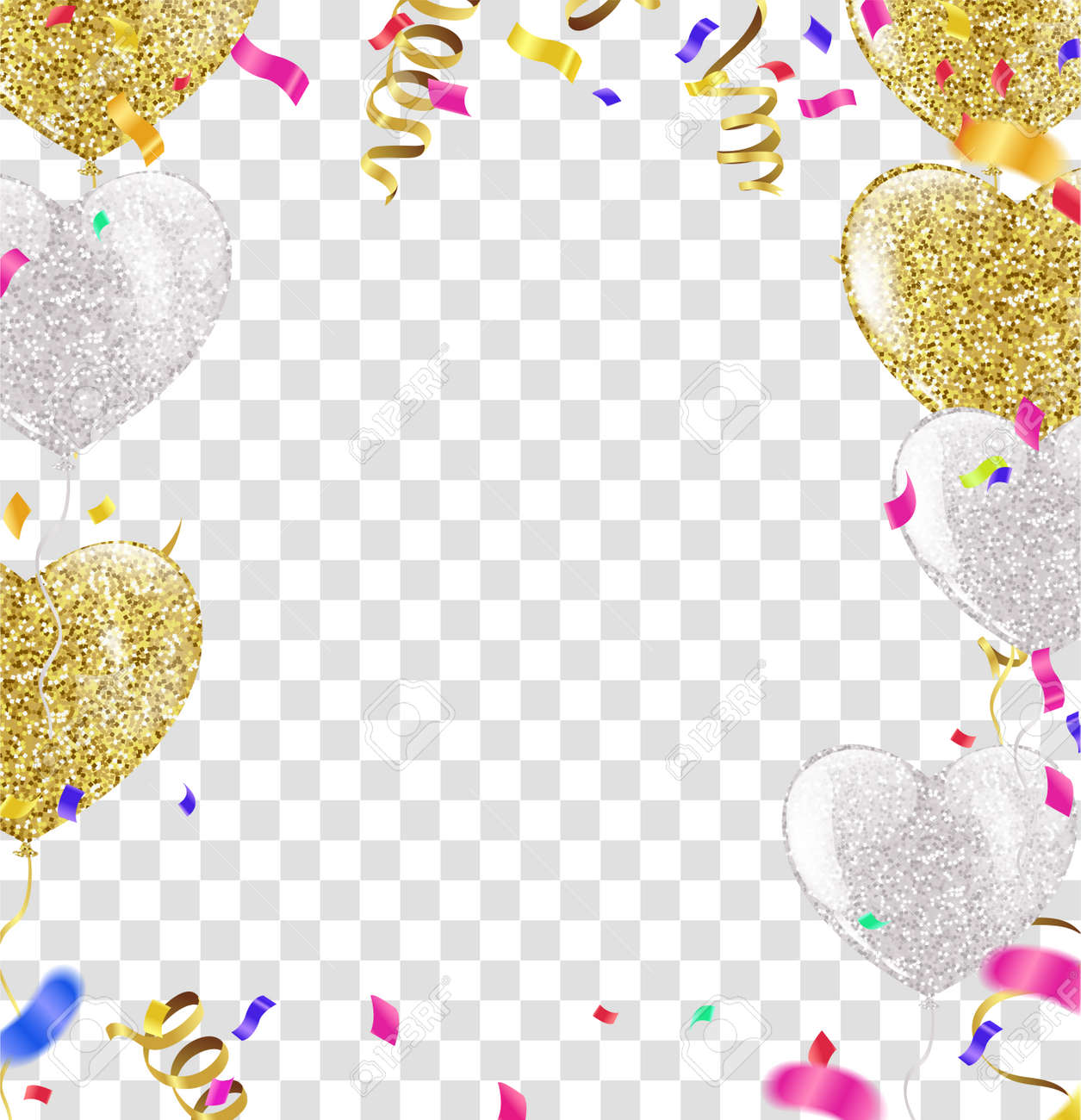 Celebration Template Happy Birthday Vector On Black Background