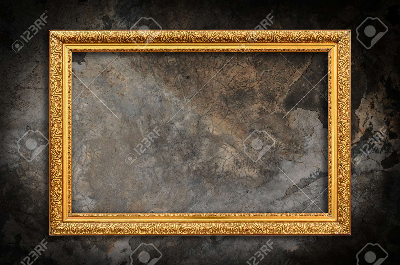 Picture frame on the wall grunge wall background - 54296832 Picture frame on the wall grunge wall background - 54296832