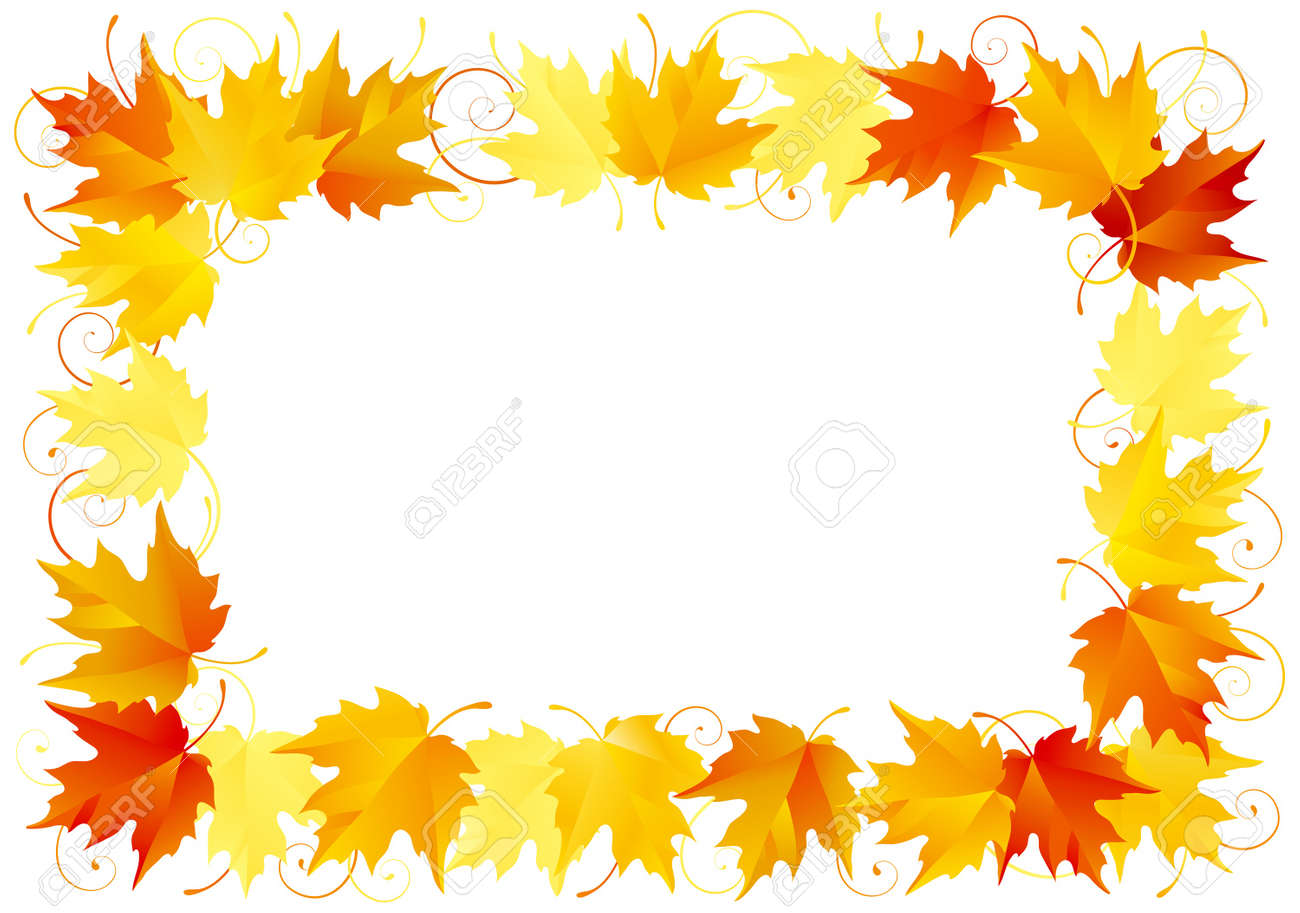 autumn leaves border royalty free cliparts vectors and stock