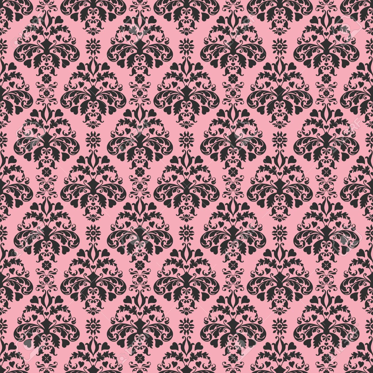 seamless pink black damask stock photo picture and royalty free pink black