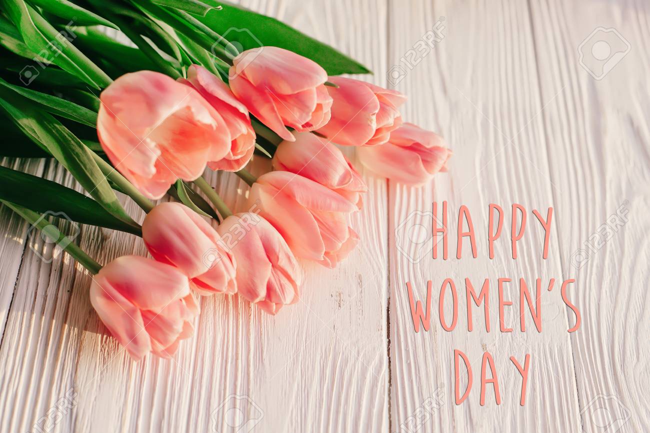 happy women's day flowers