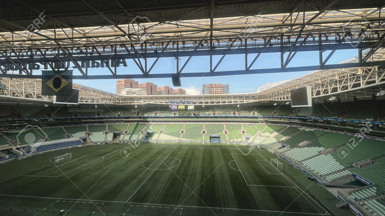 ブラジルのサンパウロにあるイタリアのクラブパルメイラスのサッカースタジアム。 2022年1月27日。の写真素材・画像素材 Image 183426220