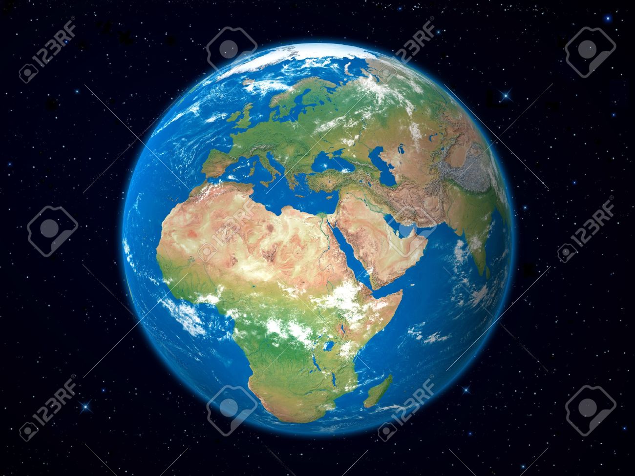 earth model from space europe view stock photo 13106824