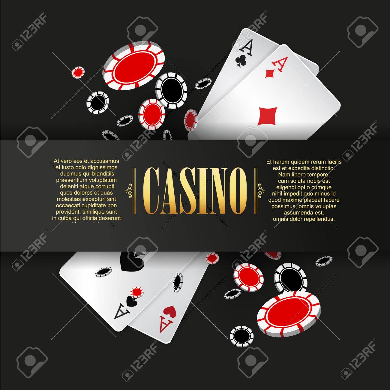 casino poster or banner background or flyer template casino card game flyer