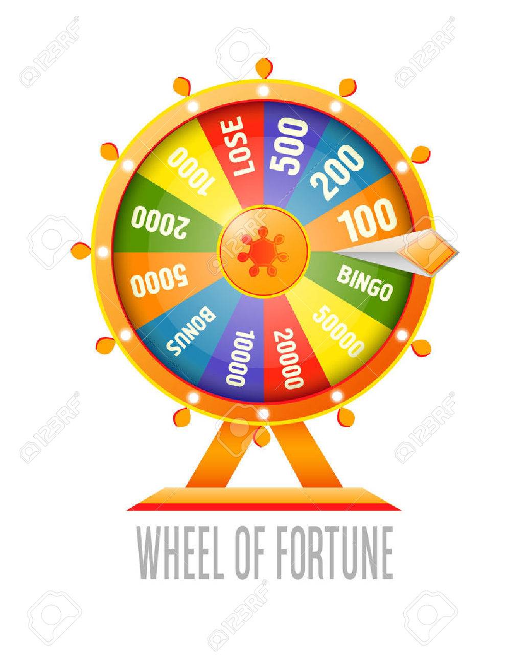 Wheel of fortune infographic design element. Flat style vector illustration isolated on white background. - 58662473 Wheel of fortune infographic design element. Flat style vector illustration isolated on white background. - 58662473